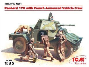 1/35 Бронеавтомобиль Panhard 178 с экипажем (ICM 35381), сборная модель