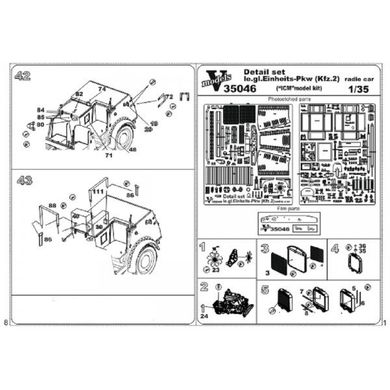 1/35 Фототравління для le.gl.Einheits-Pkw Kfz.2, для моделей ICM (Vmodels 35046)
