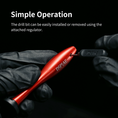 Ручна міні-дрель із набором свердл 0.3 - 1.2 мм (DSPIAE AT-HD Model Metal Hand Drill Holder with Tungsten Drill Bits Set)