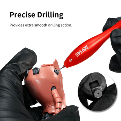 Ручна міні-дрель із набором свердл 0.3 - 1.2 мм (DSPIAE AT-HD Model Metal Hand Drill Holder with Tungsten Drill Bits Set)