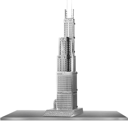 Sears Tower, сборная металлическая модель IconX ICX013 3D-пазл