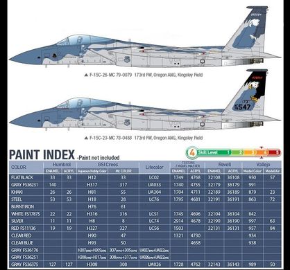 1/72 F-15C Eagle MSIP II "173rd Fighting Wing" американский самолет (Academy 12506) сборная модель