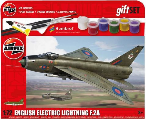 1/72 Истребитель English Electric Lightning F.2A, серия Starter Set с красками и клеем (Airfix A55305A), сборная модель