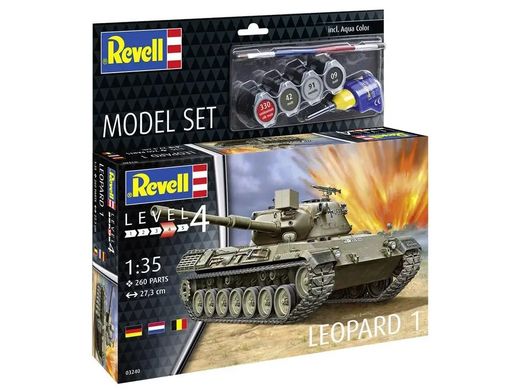 1/35 Танк Leopard 1, серія Model Set з фарбами та клеєм (Revell 63240), збірна модель