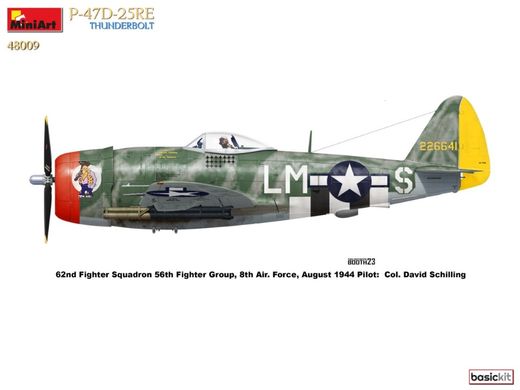 1/48 P-47D-25RE Thunderbolt истребитель-бомбардировщик, серия Basic Kit (Miniart 48009), сборная модель
