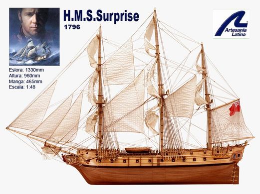 Artesania Latina Британский фрегат "Сурпрайз" (HMS Surprise) 1:48 (22910)