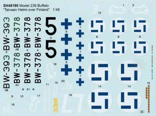 1/48 Model 239 Buffalo "Taivaan Helmi over Finland" фінських ВПС (Special Hobby SH-48180), збірна модель