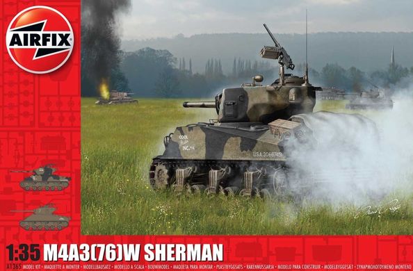 1/35 Танк M4A3(76)W Sherman, Battle of the Bulge (Airfix A1365), збірна модель