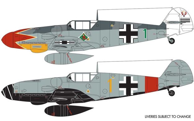 1/72 Messerschmitt Bf-109G-6 германский истребитель (Airfix A02029B), сборная модель
