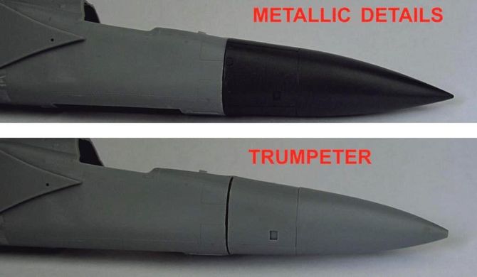 1/48 Набор для детализации самолетов МиГ-23: носовой конус (Metallic Details R4802) смола