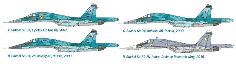 1/72 Сухой Су-34/Су-32ФН реактивный истребитель-бомбардировщик (Italeri 1379), сборная модель