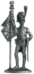 54 мм Орлоносец 3-го полка пеших гренадер гвардии, Франция 1812, оловянная миниатюра (EK Castings N38)