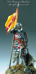 90 мм Французский рыцарь с флагом, 1346 год
