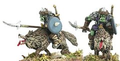 Mirliton Miniatures - Миниатюра 25-28 mm Fantasy - Orcs Wolf Riders with Pole Arm - MRLT-OR011