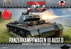1/72 Pz.Kpfw.III Ausf.D німецький танк (First to Fight 073) збірна модель + журнал, зборка без клею
