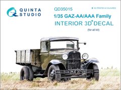 1/35 Об'ємна 3D декаль для автомобіля ГАЗ-АА/ГАЗ-ААА, інтер'єр (Quinta Studio QD35015)