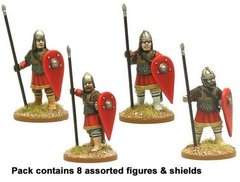 Темные века (Dark Ages) - Skutatoi Standing in Lammelar Armour (8 figures) - Crusader Miniatures NS-CM-DAB017