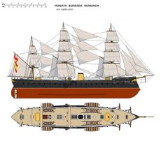 Artesania Latina Бронированный испанский фрегат "Нумансия" (Numancia) 1:100 (22915)