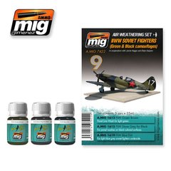 A.MIG-7422 WW II SOVIET AIRPLANES (Green and Black camouflages) (Ammo of Mig Jimenez)