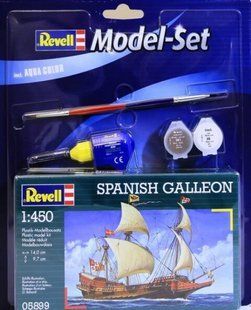 1/450 Испанский парусный галеон + клей + краски + кисточка (Revell 65899)