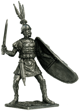 54 мм Римский легионер 3 век до н.э., оловянная миниатюра (EK Castings A3)