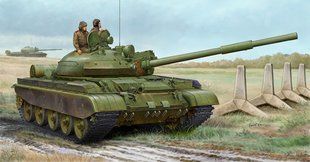 1/35 Танк Т-62БДД образца 1984 года + 3 фигуры: танкист, пехотинец и снайпер&nbsp;(Trumpeter 01553), сборная модель