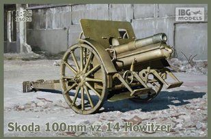1/35 100-мм гаубица Skoda vz.14 + металлический ствол (IBG Models 35026) сборная модель