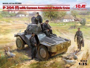 1/35 Бронеавтомобіль P 204(f) (трофейний Panhard) з екіпажем (ICM 35382), збірна модель