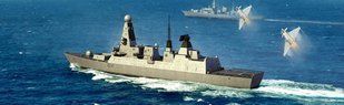 1/350 Британський ракетний есмінець HMS Type 45 Destroyer (Trumpeter 04550), збірна модель