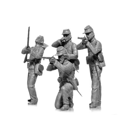 1/35 Пехота Союза гражданской войны в США, 4 фигуры (ICM 35020), сборные пластиковые