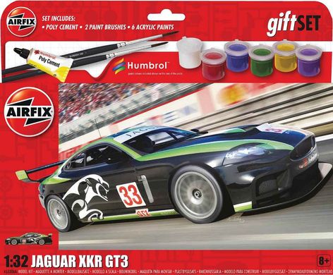 1/32 Автомобіль Jaguar XKR GT3, серія Gift Set з фарбами та клеєм (Airfix A55306A), збірна модель