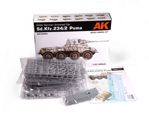 1/35 Sd.Kfz.234/2 Puma німецький бронеавтомобіль (AK Interactive AK35503), збірна модель