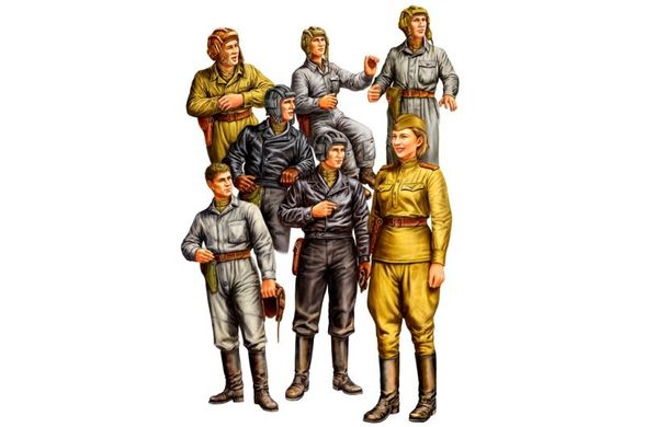 1/35 Советские танкисты Второй мировой, 7 фигур (HobbyBoss 84411), пластик