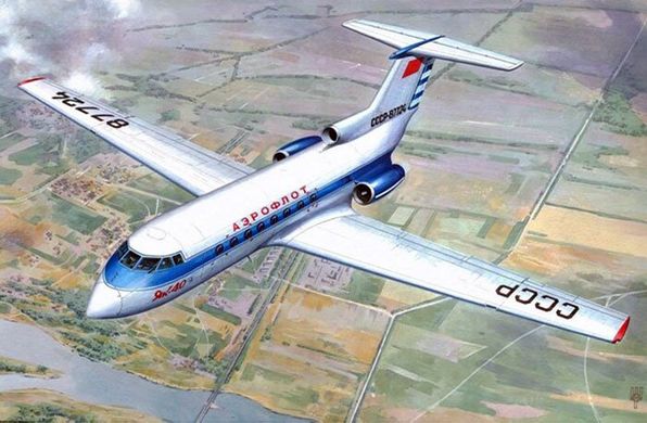 1/72 Яковлєв Як-40 ранньої версії, пасажирський літак (Mars Models 72101), збірна модель