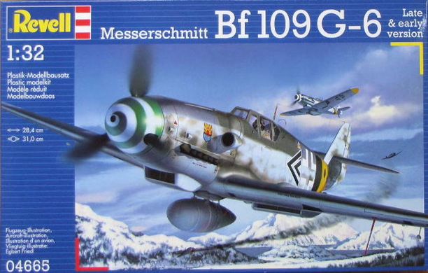 1/32 Messerschmitt Bf-109G-6 германский истребитель (Revell 04665), сборная модель