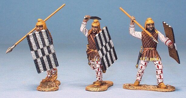3 Persian Infantry Attacking - with sword and spear set #1