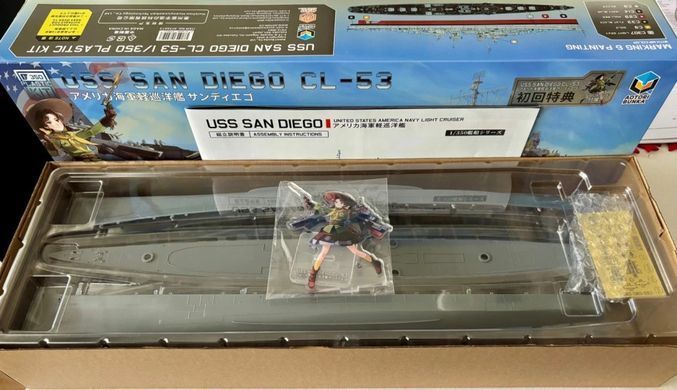 1/350&nbsp;USS San Diego CL-53 американський легкий крейсер (Aotori Bunka AT35013), збірна модель