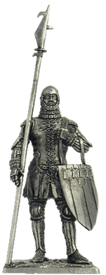 54 мм Французский городской ополченец, 1370 год, оловянная миниатюра (EK Castings M134)