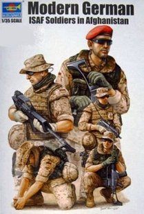 1/35 Modern German ISAF Soldiers in Afghanistan, 5 фигур (Trumpeter 00421)