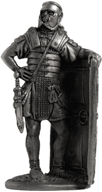 54 мм Римский легионер, 2-ой легион Августа 1 век н.э., оловянная миниатюра (EK Castings A4)
