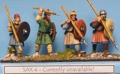 Gripping Beast Miniatures - Fyrd, caps and bare-headed (4) - GRB-SAX4