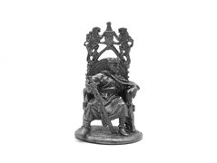 54мм Король Артур на троне, коллекционная оловянная миниатюра