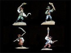 Vampire Wars - Transylvanian Mob 1 (various weapons) - West Wind Miniatures WWP-GH00016
