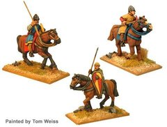 Темные века (Dark Ages) - Unarmoured Norman Cav with spears (3 cav figs) - Crusader Miniatures NS-CM-DAN103