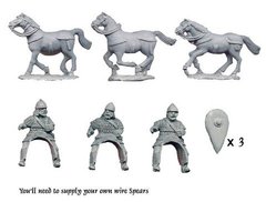 Темные века (Dark Ages) - Thematic Kataphraktoi with Spear/Kontos (3) - Crusader Miniatures NS-CM-DAB101