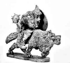 Mirliton Miniatures - Миниатюра 25-28 mm Fantasy - Orc Warchief Wolf rider - MRLT-OR012