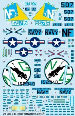 1/48 A-6A Intruder американский палубный штурмовик (HobbyBoss 81708), сборная модель