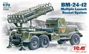 1/72 БM-24-12 реактивная система залпового огня РСЗО (ICM 72591), сборная модель