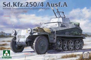 1/35 Sd.Kfz.250/4 Ausf.A leichter Truppenluftschutzpanzerwagen, в наборі бонусом фігурка водія (Takom 2211), збірна модель