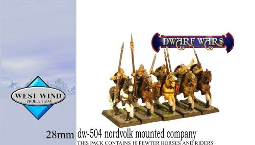 Dwarf Wars - Nordvolk Mounted Company - West Wind Miniatures WWP-DW-504